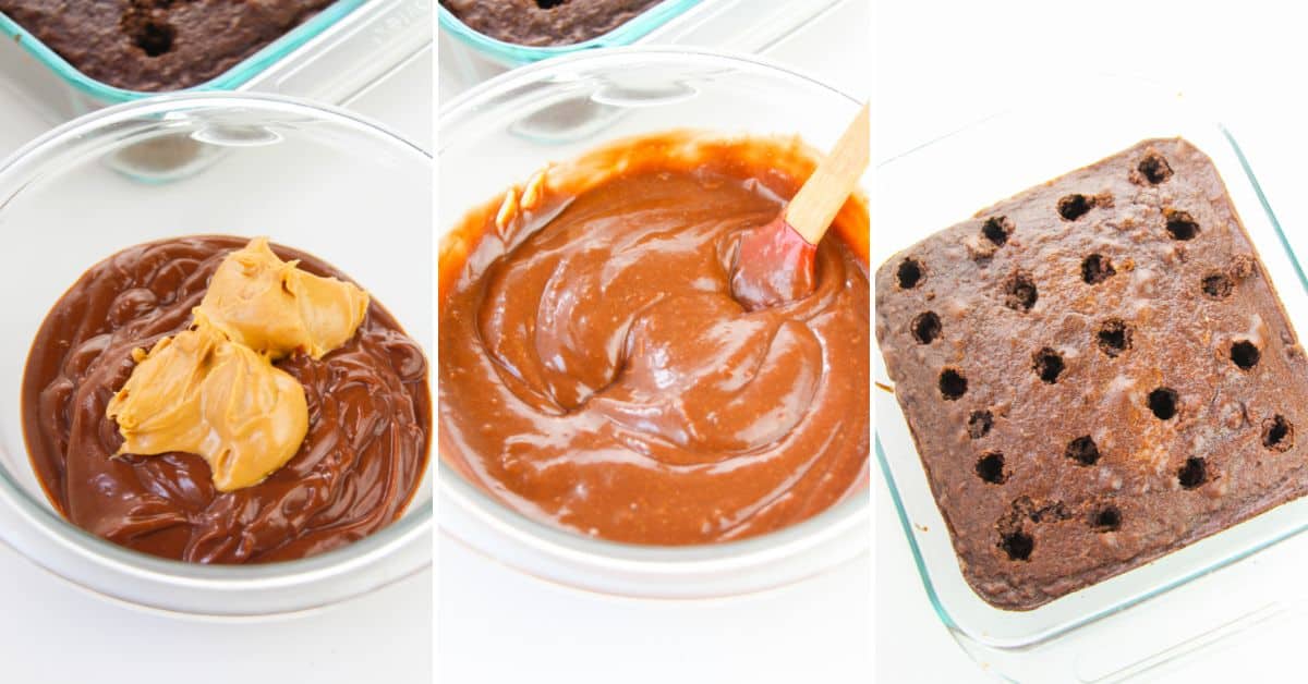 Reese Peanut Butter Cup Poke Cake