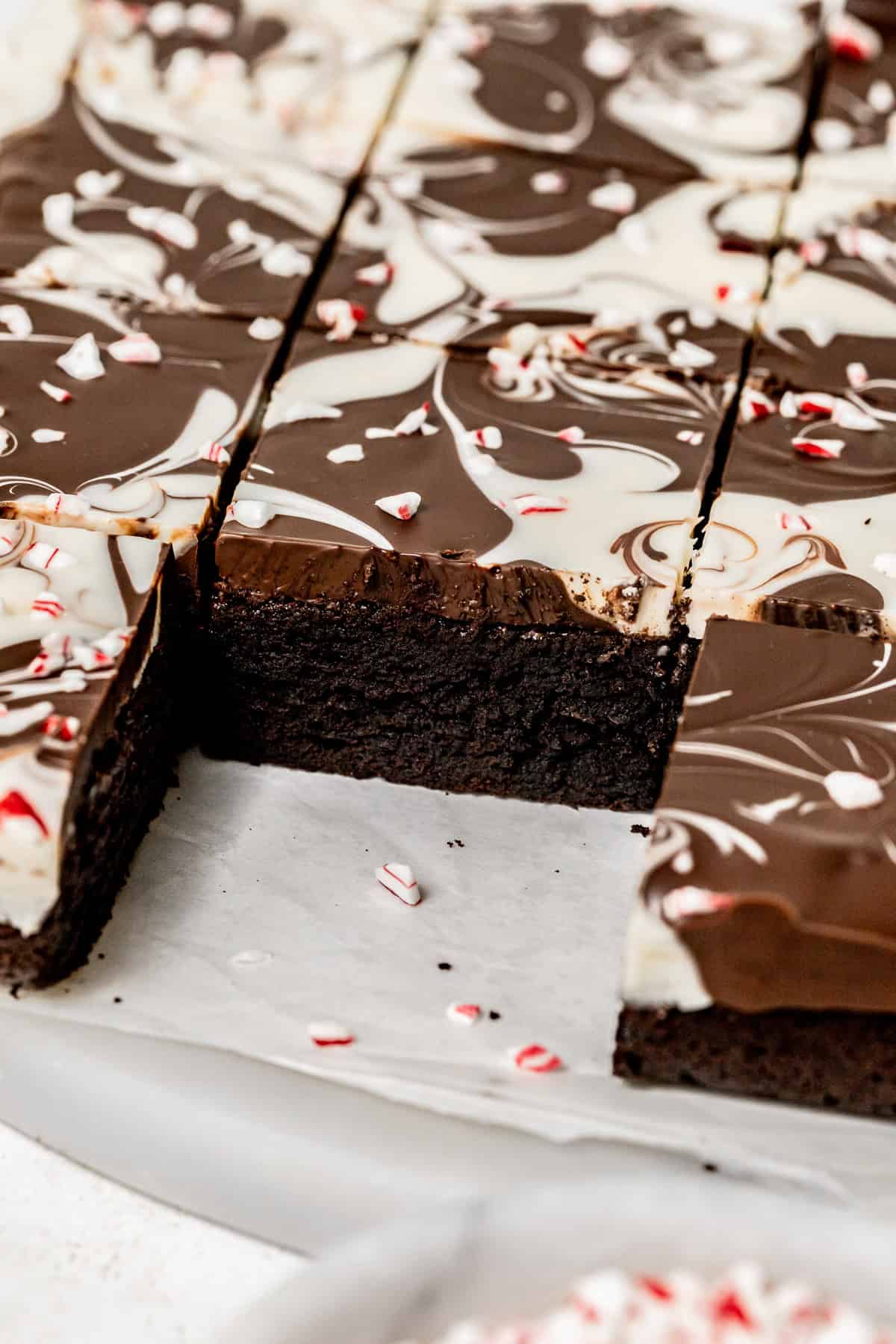 Peppermint Bark Brownies