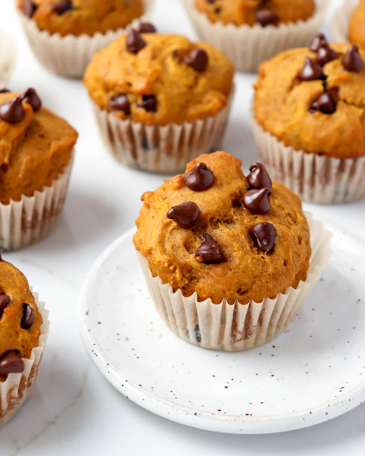 Easy Chocolate Chip Pumpkin Muffins