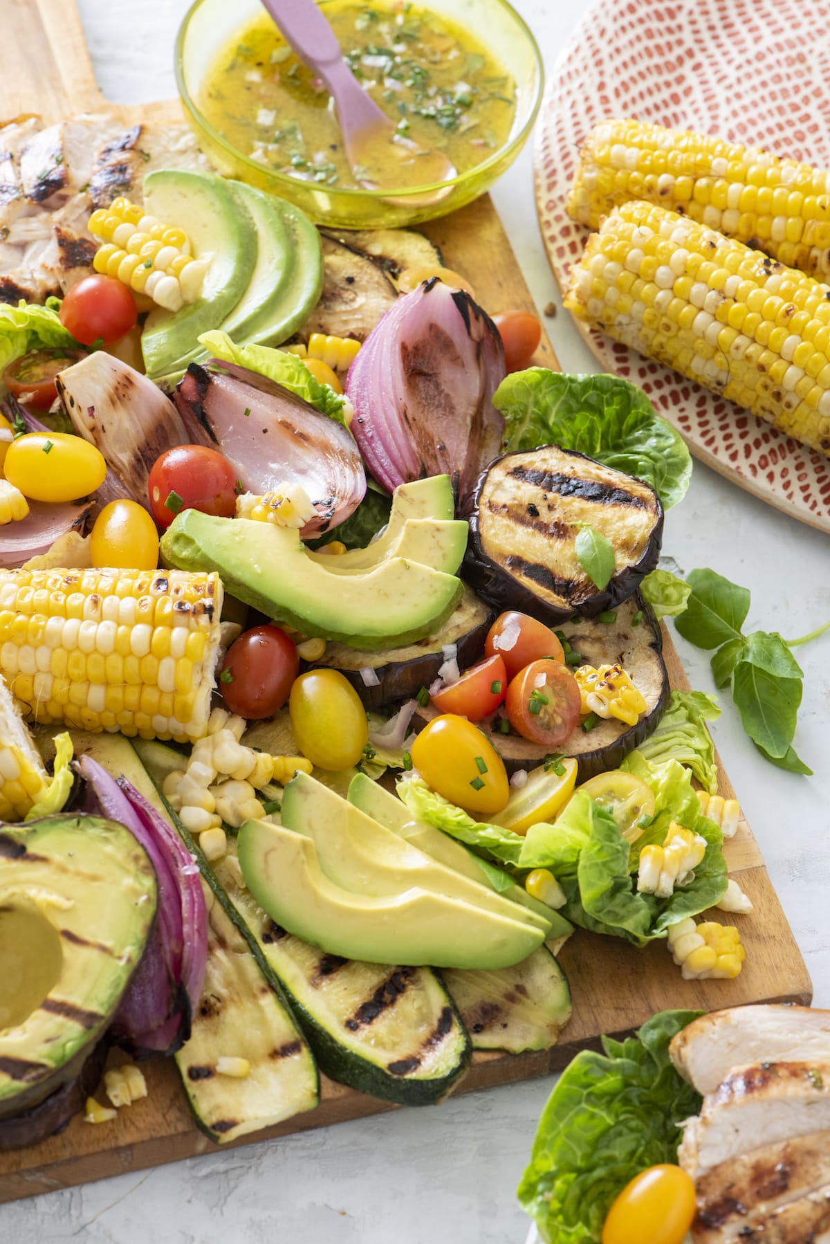 Grilled Chicken, Vegetable and Avocado Salad