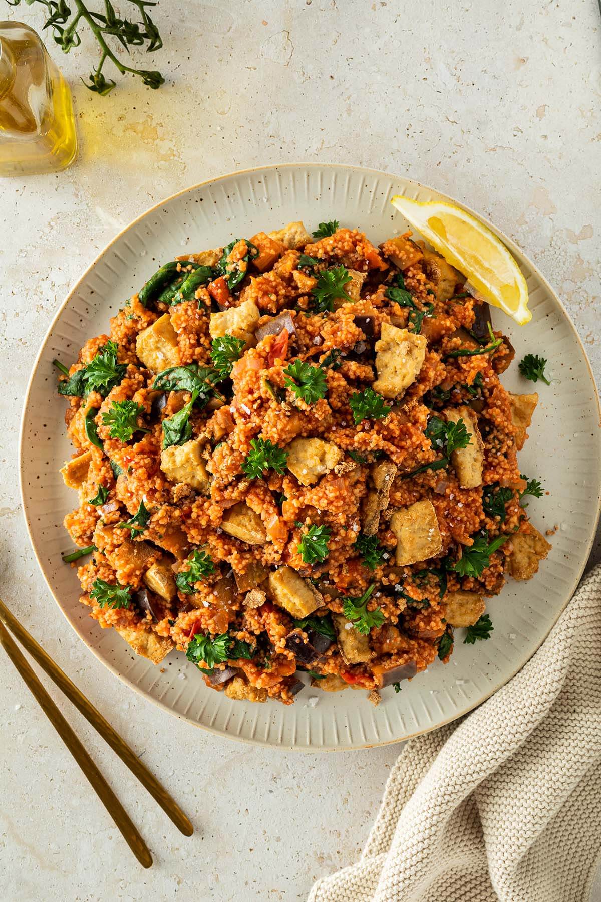 Mediterranean Couscous Vegetable Stir Fry 