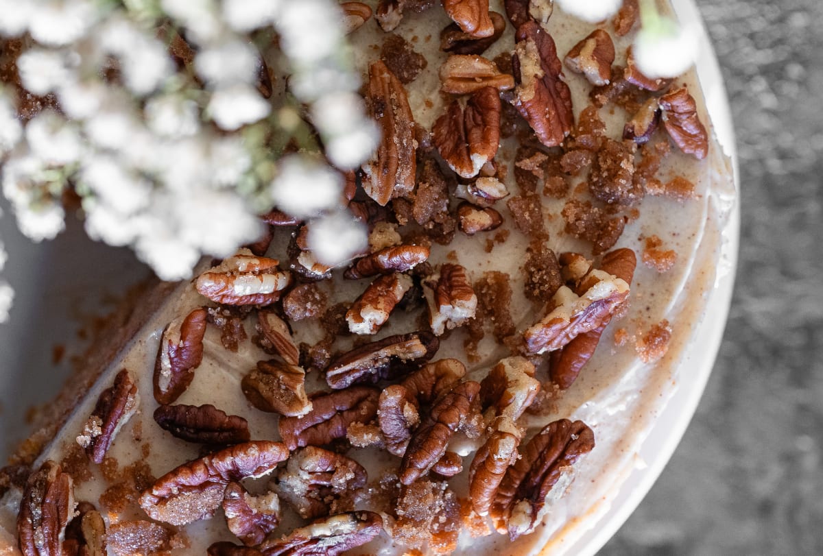 Moist Carrot Cake with Brown Butter Mascarpone Frosting