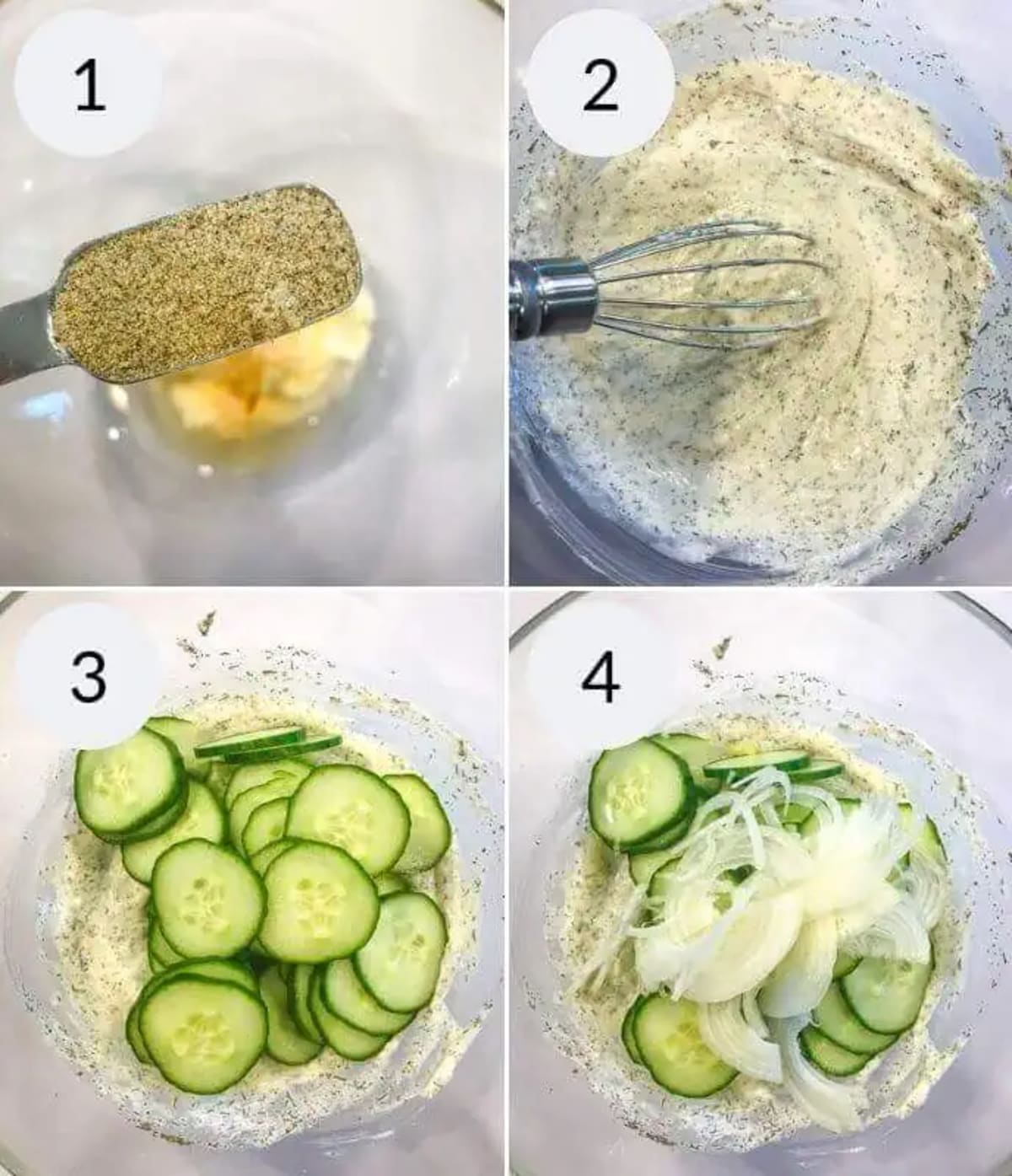 Creamy Cucumber Onion Salad