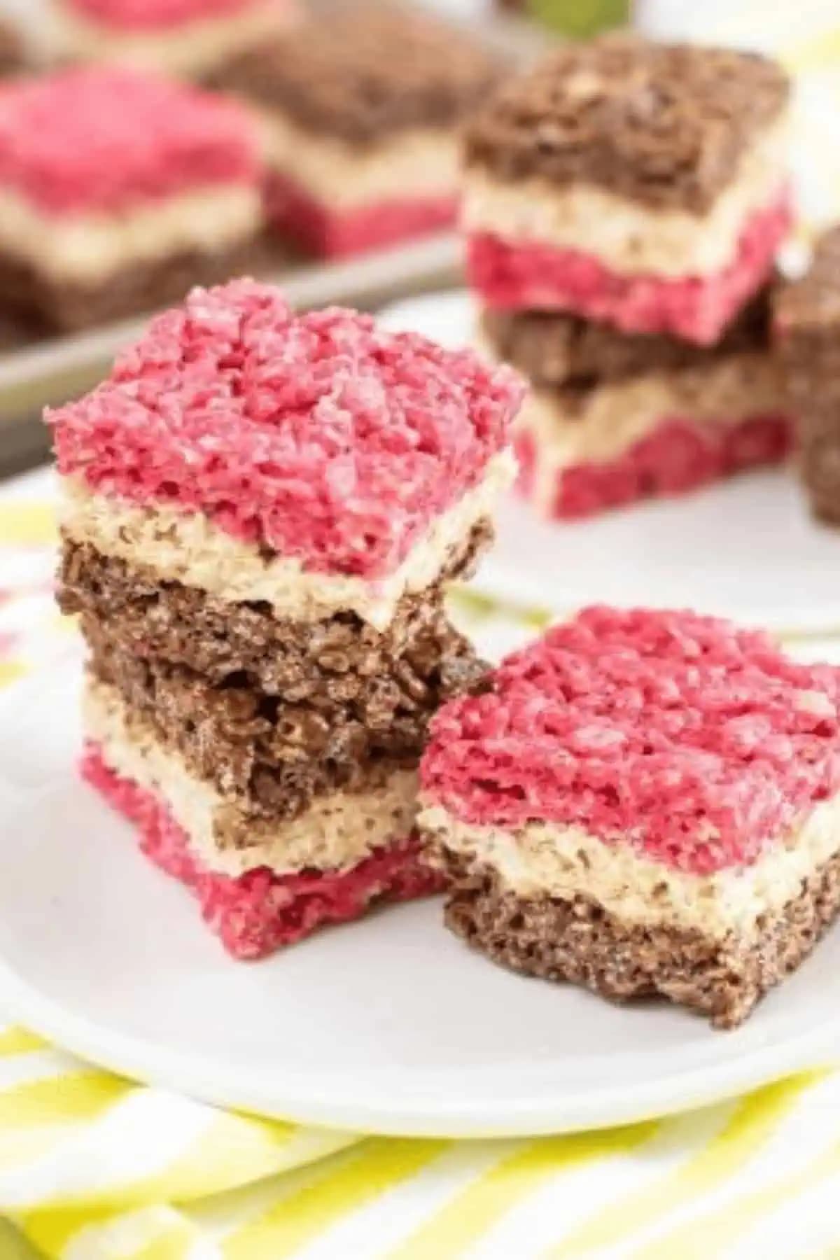 Strawberry Chocolate Rice Krispie Treats