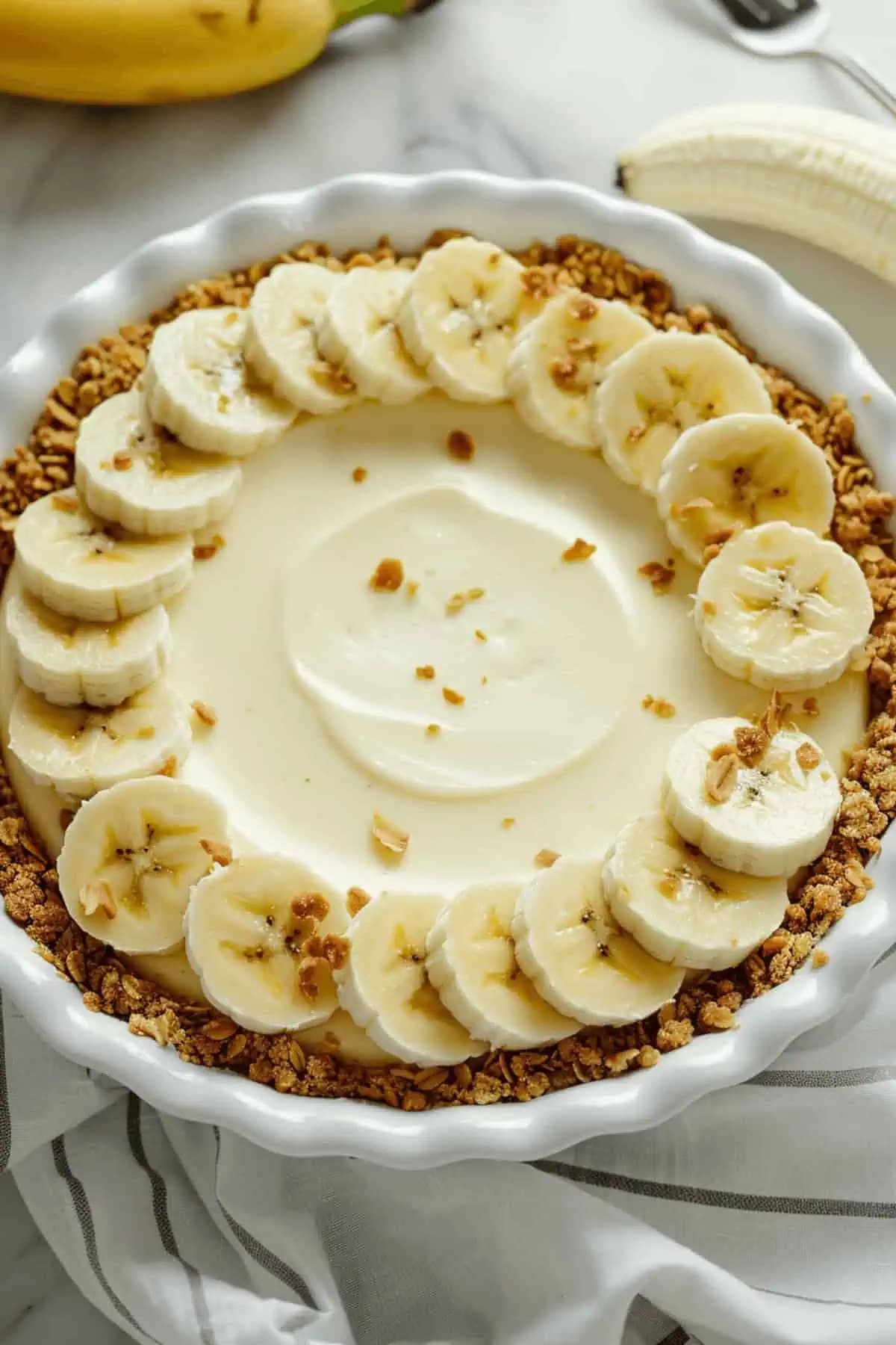 No Bake Banana Cheesecake