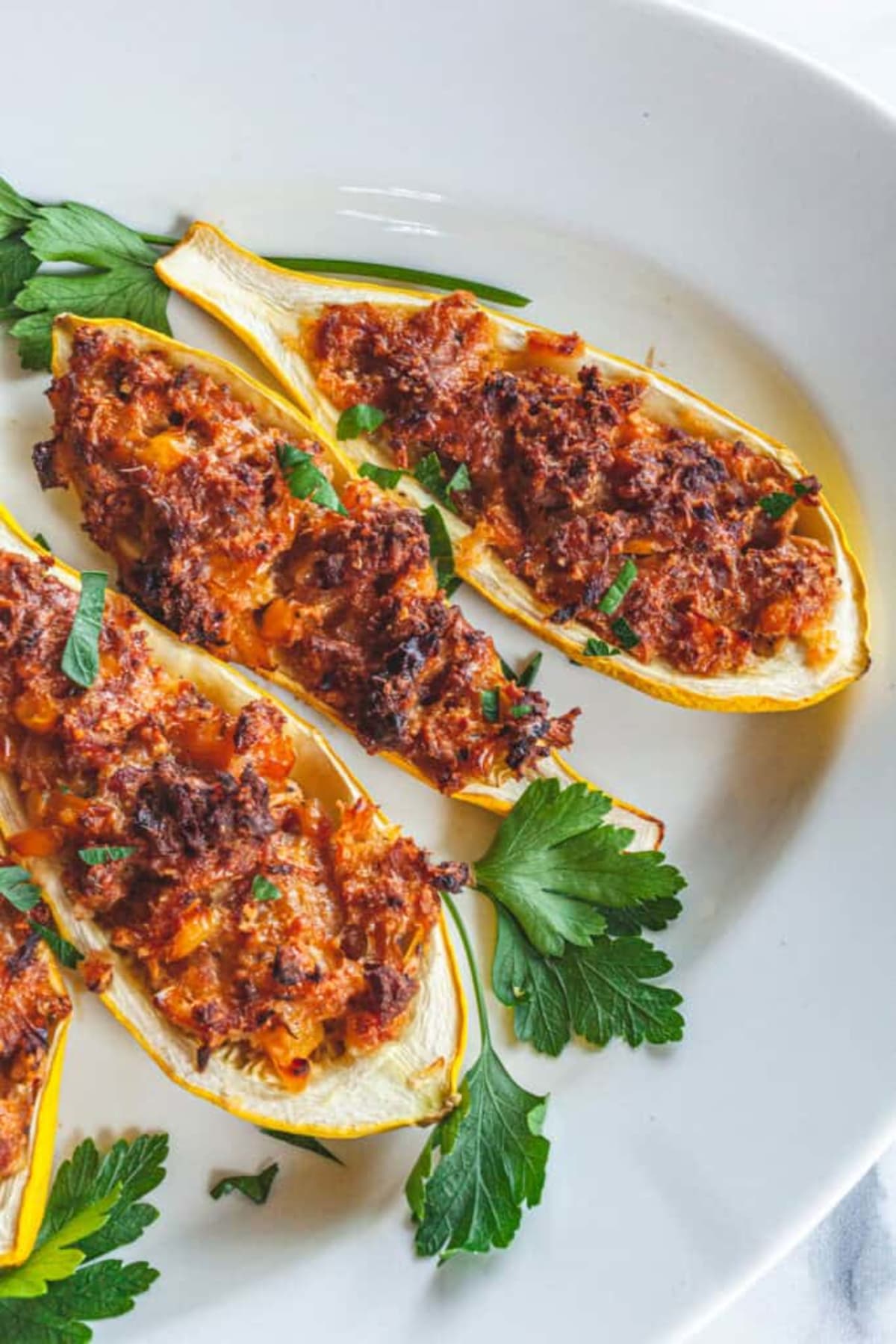 Stuffed Summer Squash