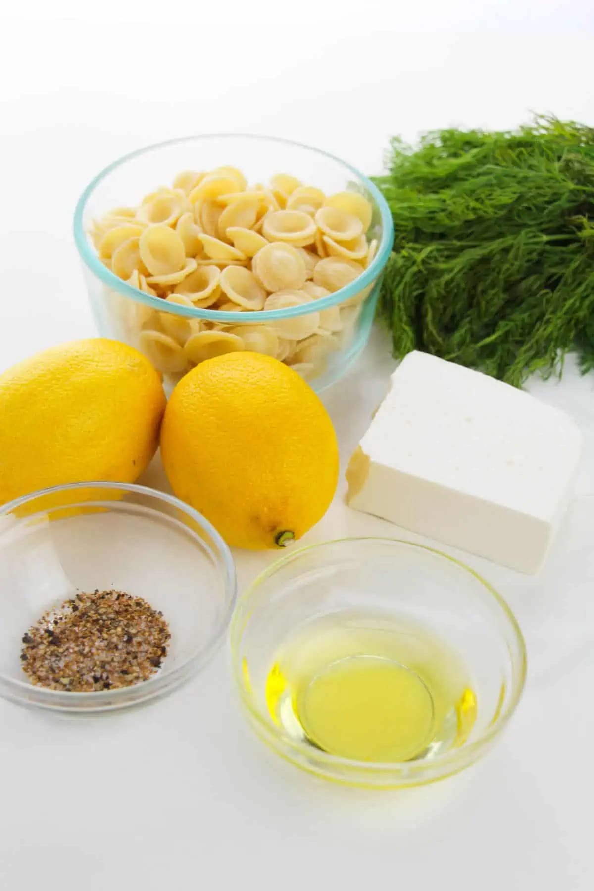 Dill Pasta Salad with Feta Cheese