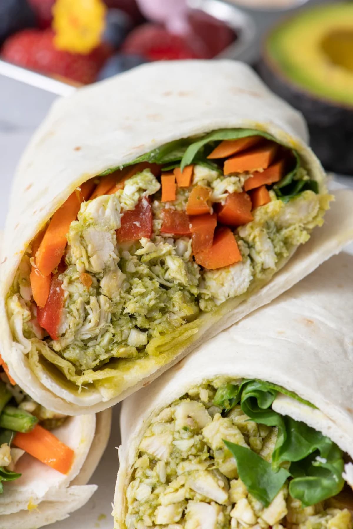 Chicken Pesto Wraps