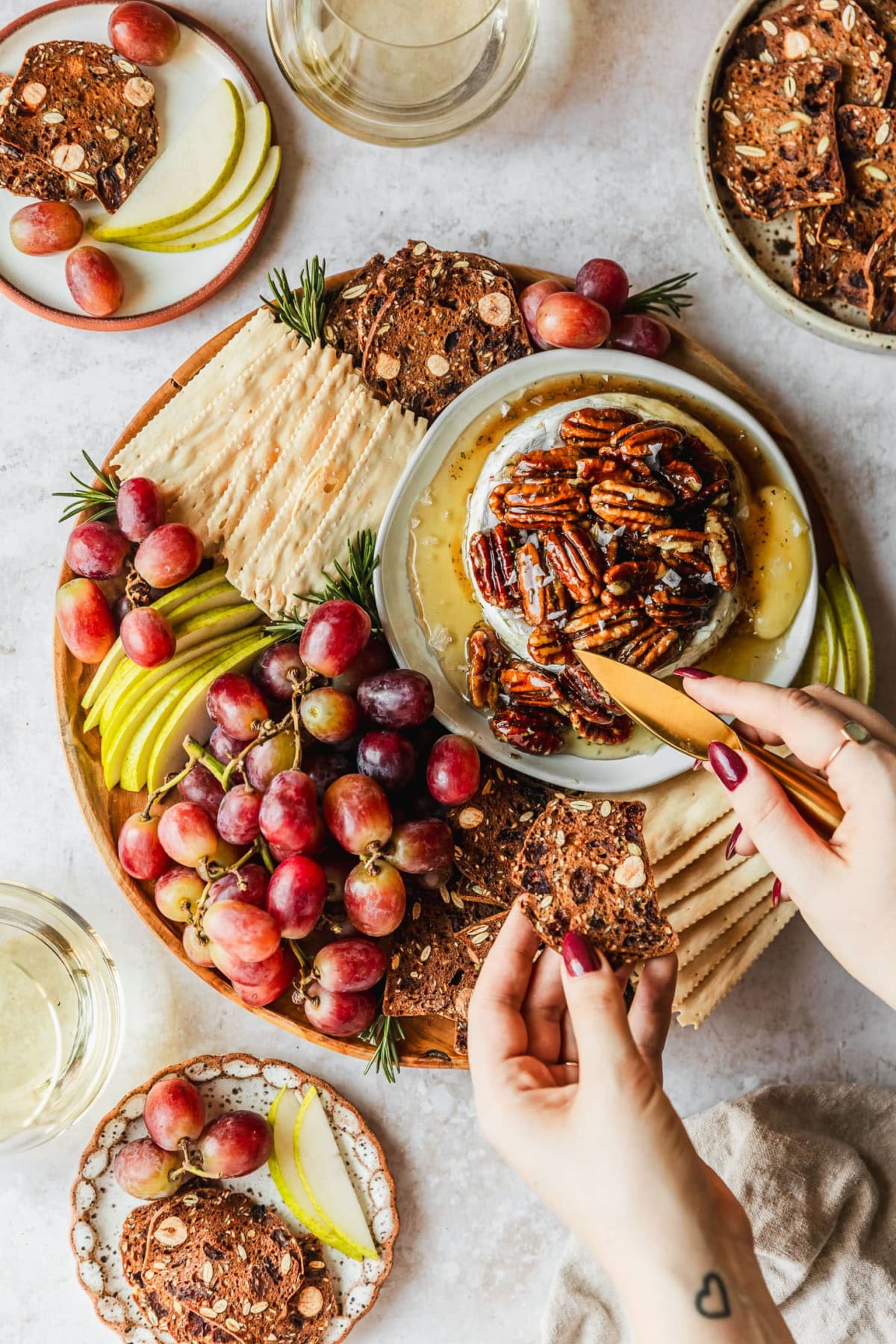 Honey Baked Camembert with Pecans