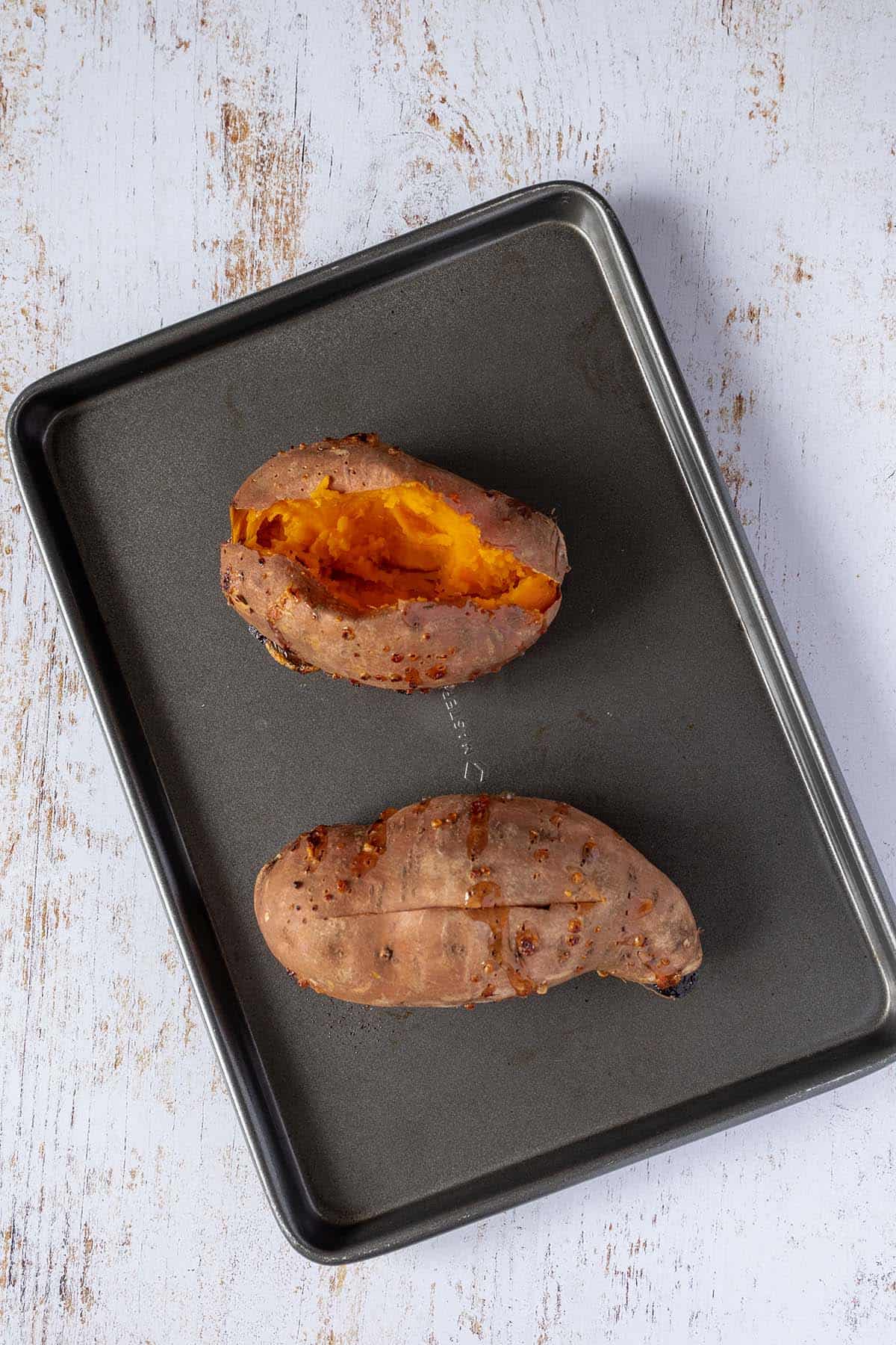 Spinach and Feta Stuffed Sweet Potatoes