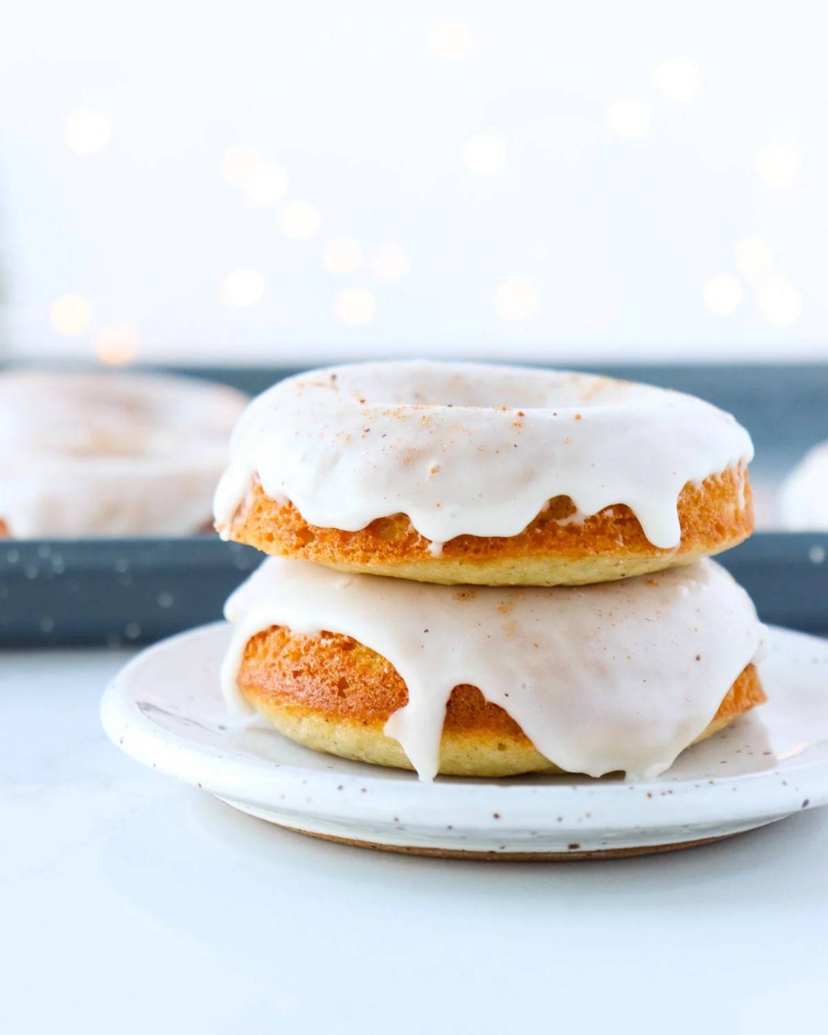 Baked Eggnog Donuts