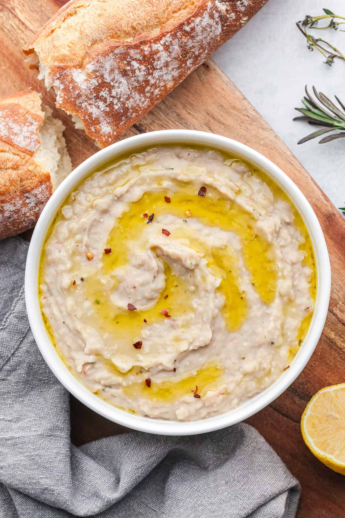 Warm White Bean and Garlic Spread
