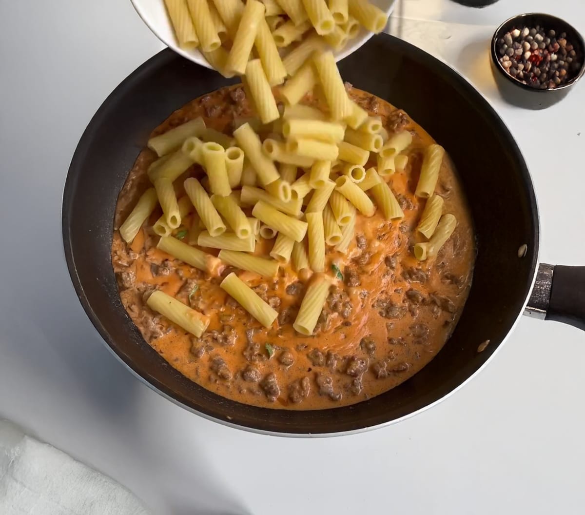 Creamy Sausage Pasta with Burrata