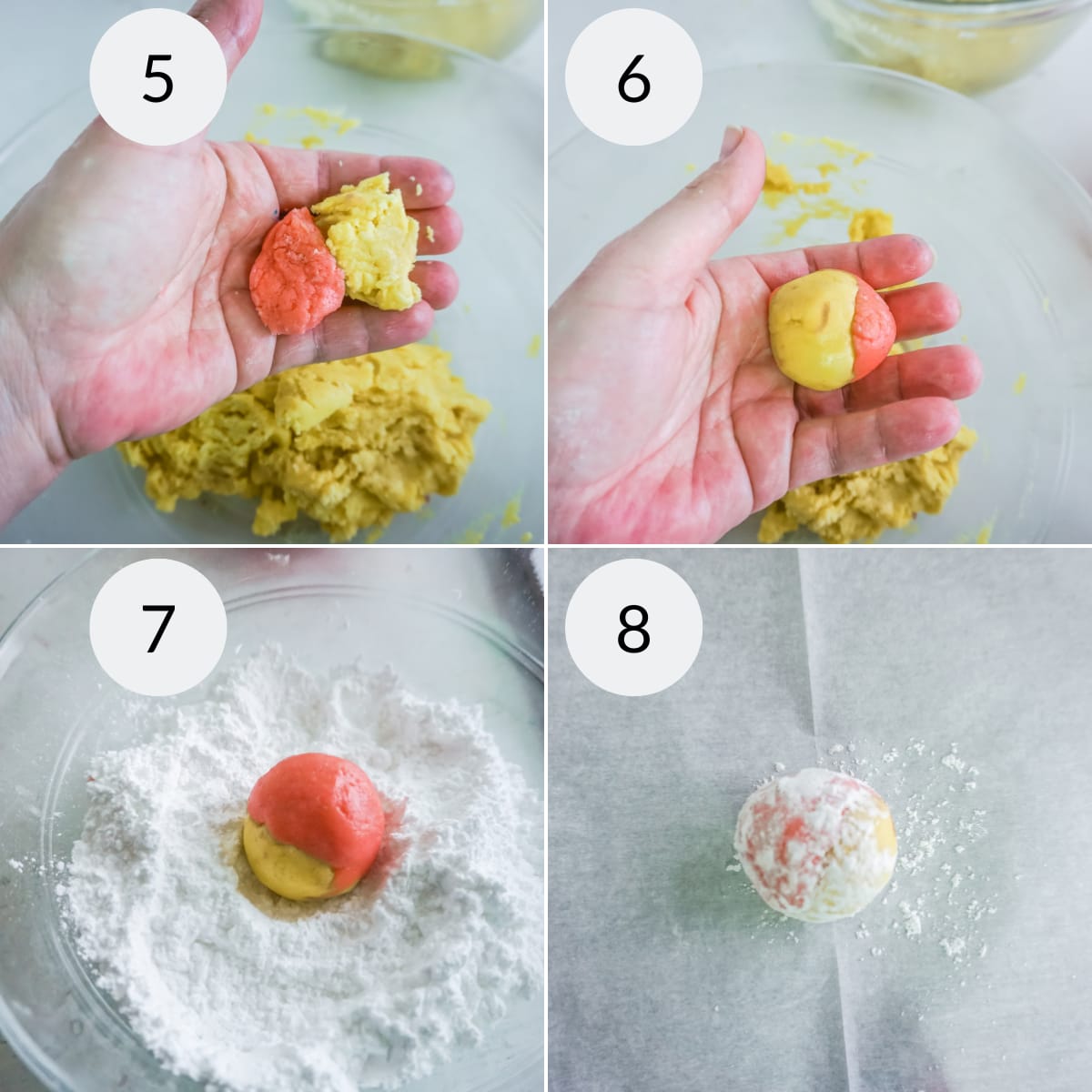 Lemon Strawberry Crinkle Cookies