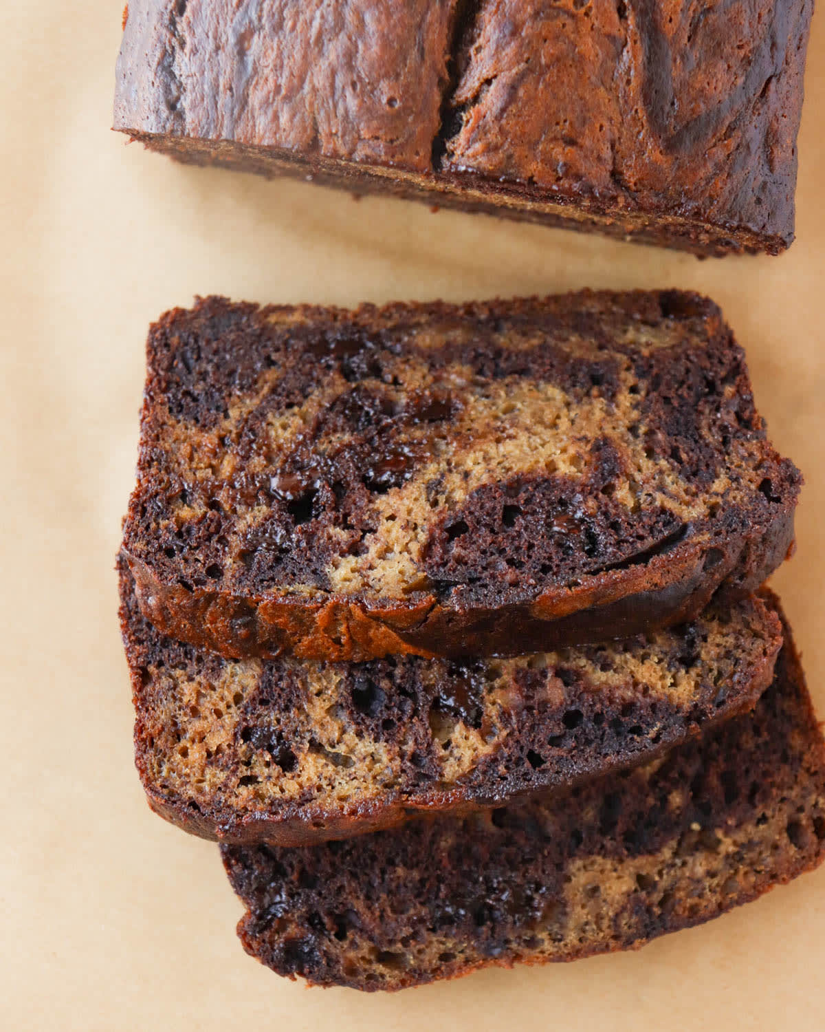 Chocolate Marbled Banana Bread