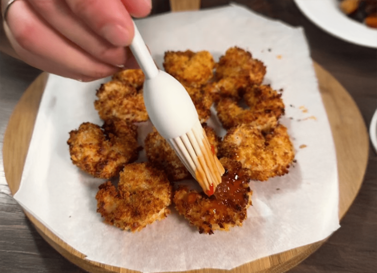 High Protein Bang Bang Shrimp Tacos