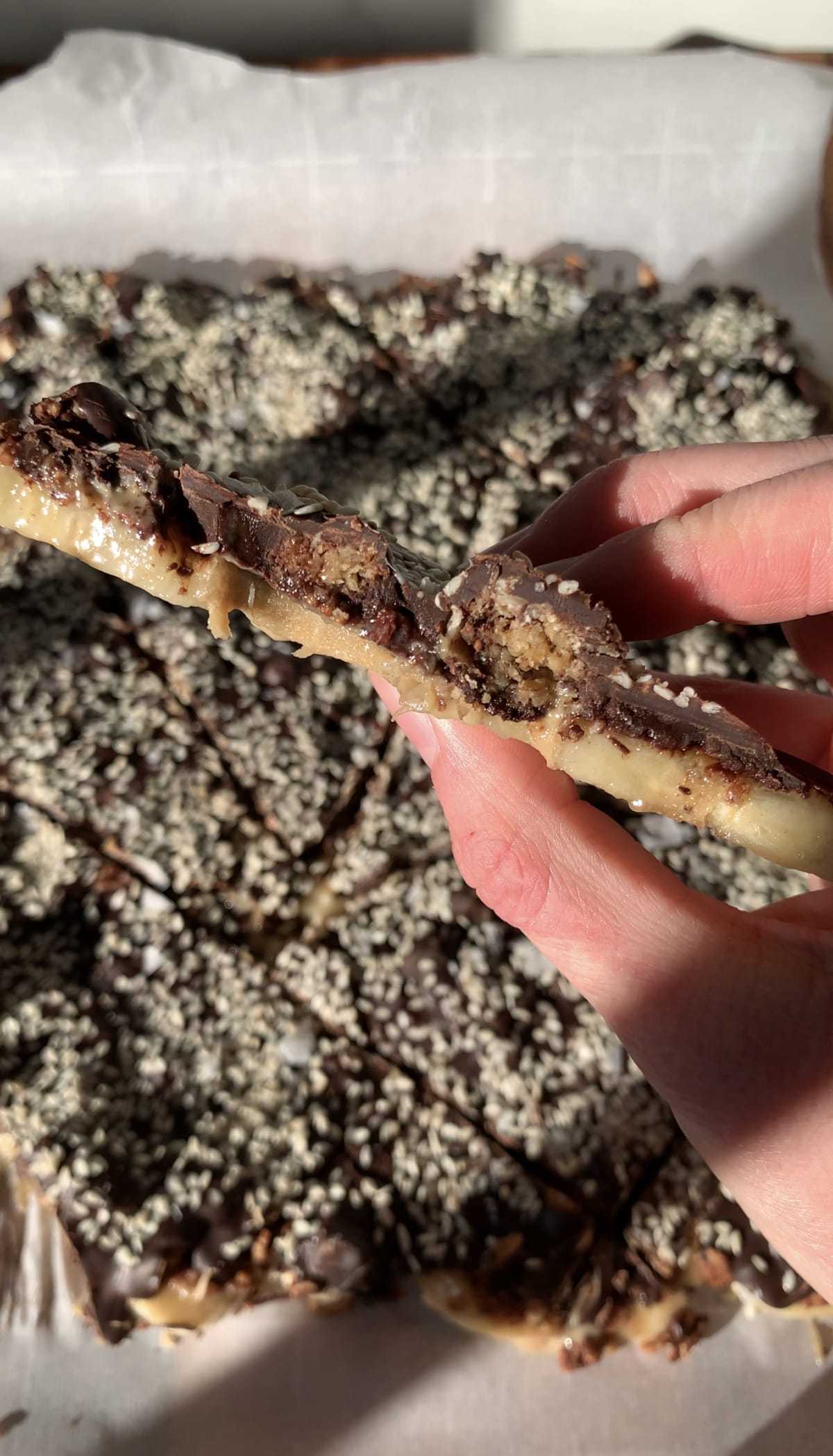 Sesame Granola Banana Bark