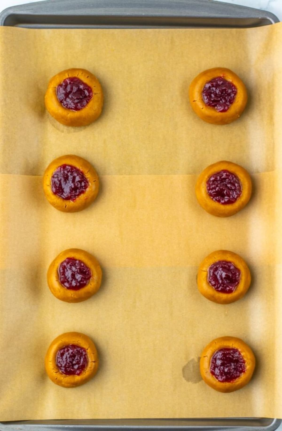 Gingerbread Thumbprint Cookies with Cranberry Sauce