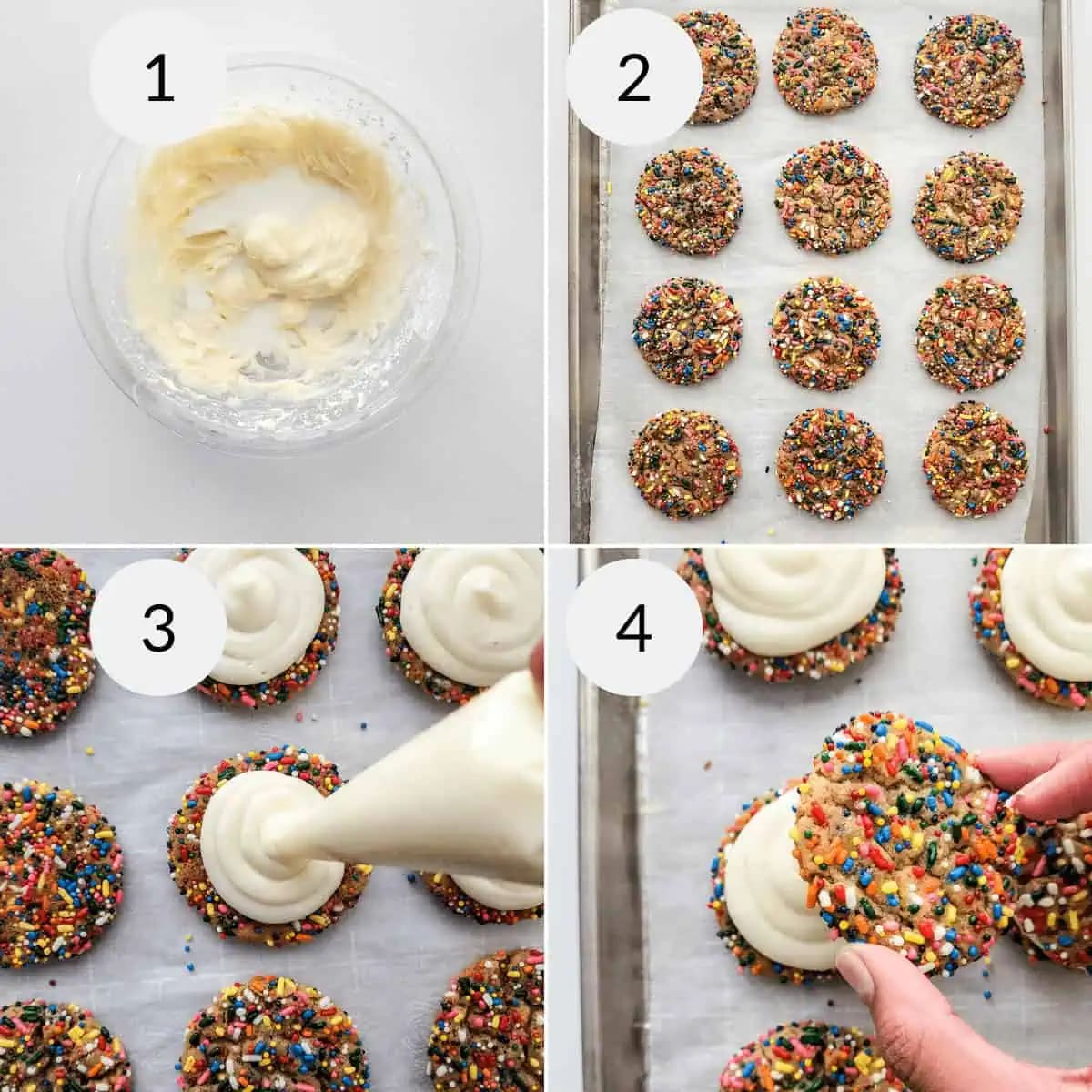 5 Ingredient Funfetti Sugar Cookie Sandwiches