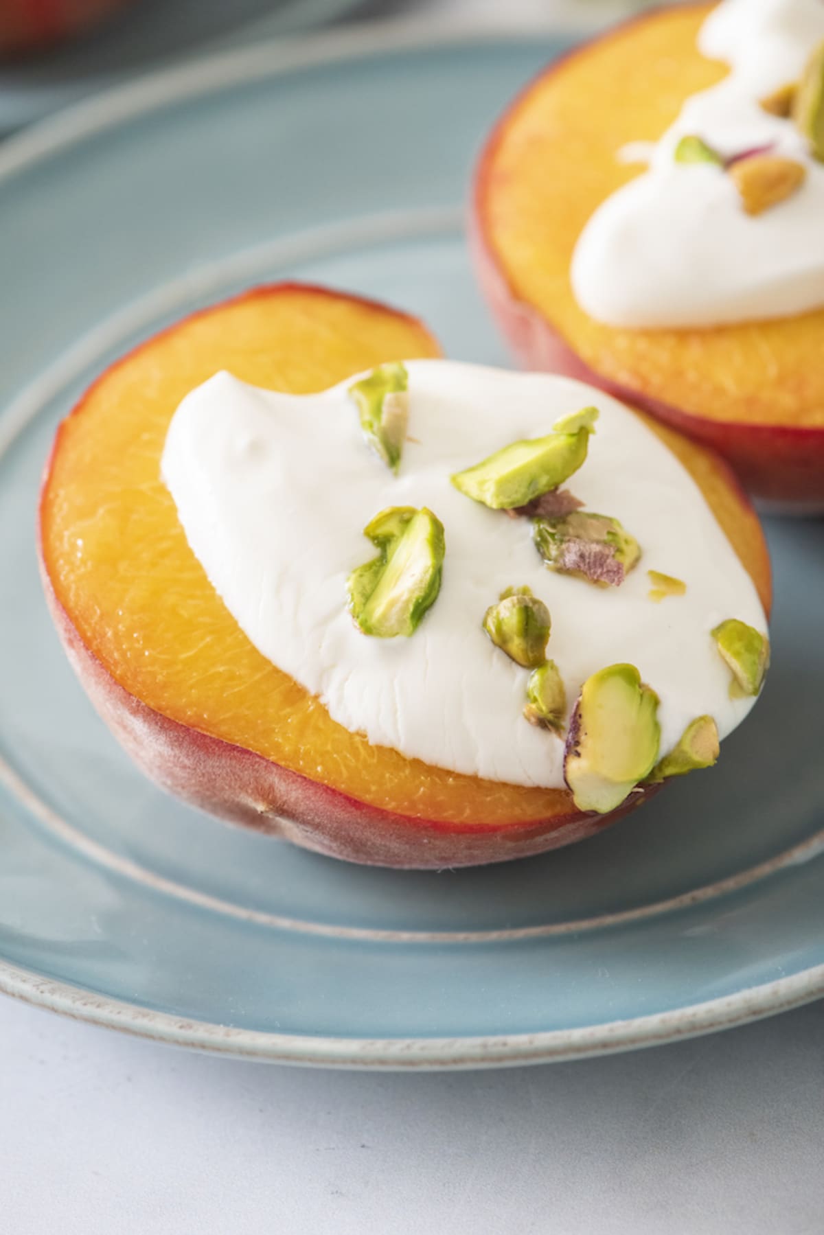 Baked Nectarines with Honey Yogurt Sauce