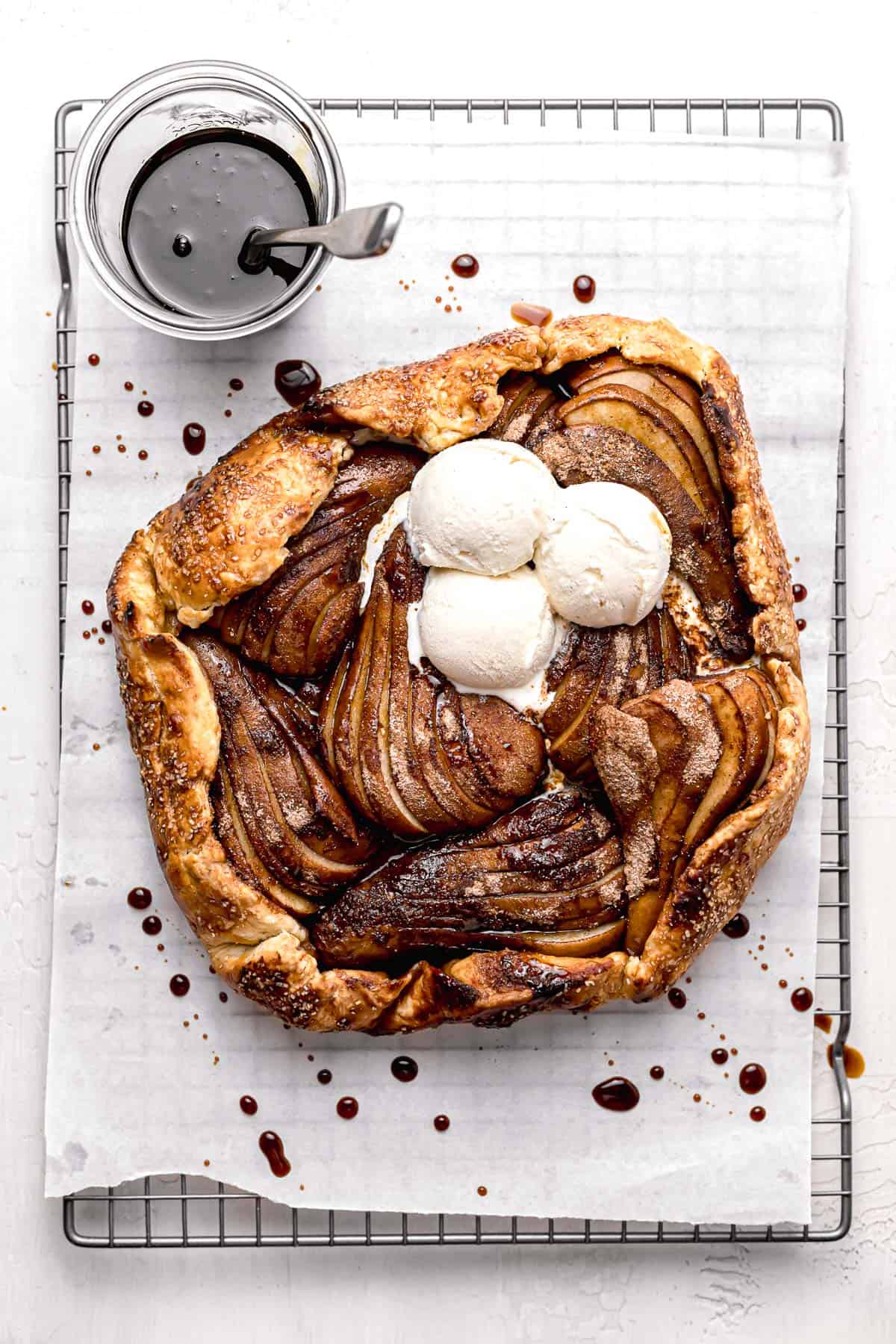 Balsamic Molasses Pear Galette