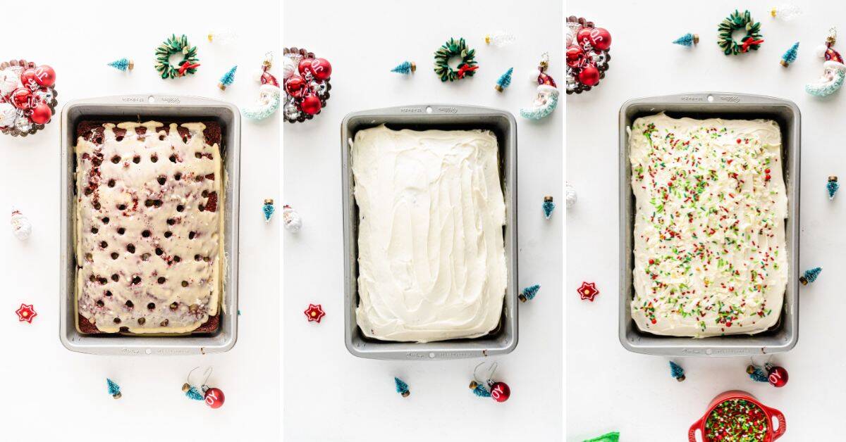 Christmas Red Velvet Poke Cake