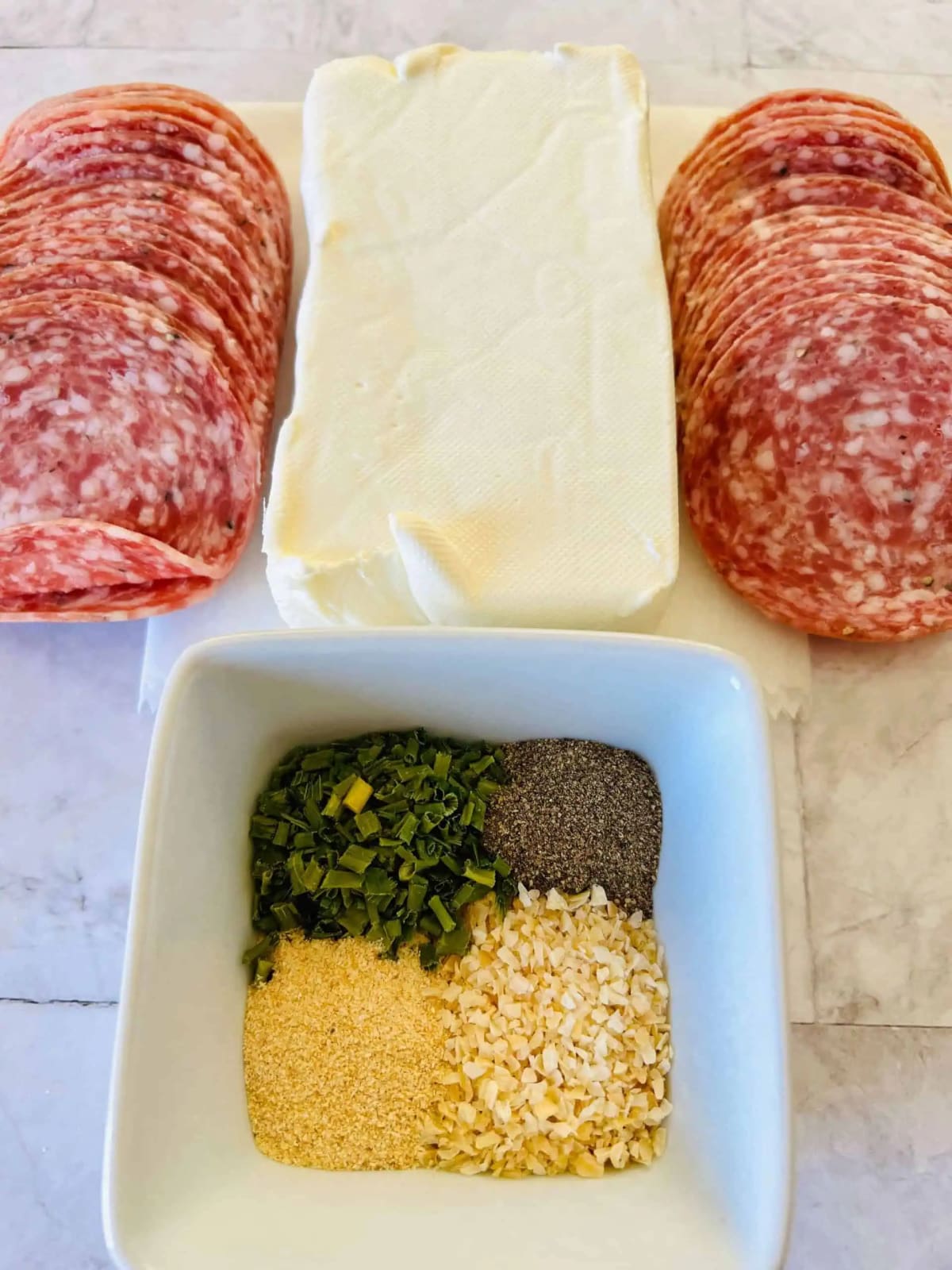 Cream Cheese Salami Roll Ups