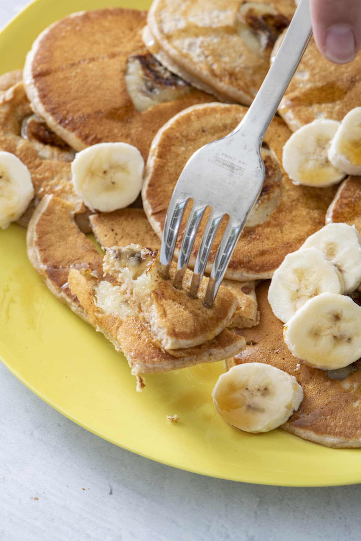 Whole Wheat Cinnamon Banana Pancakes