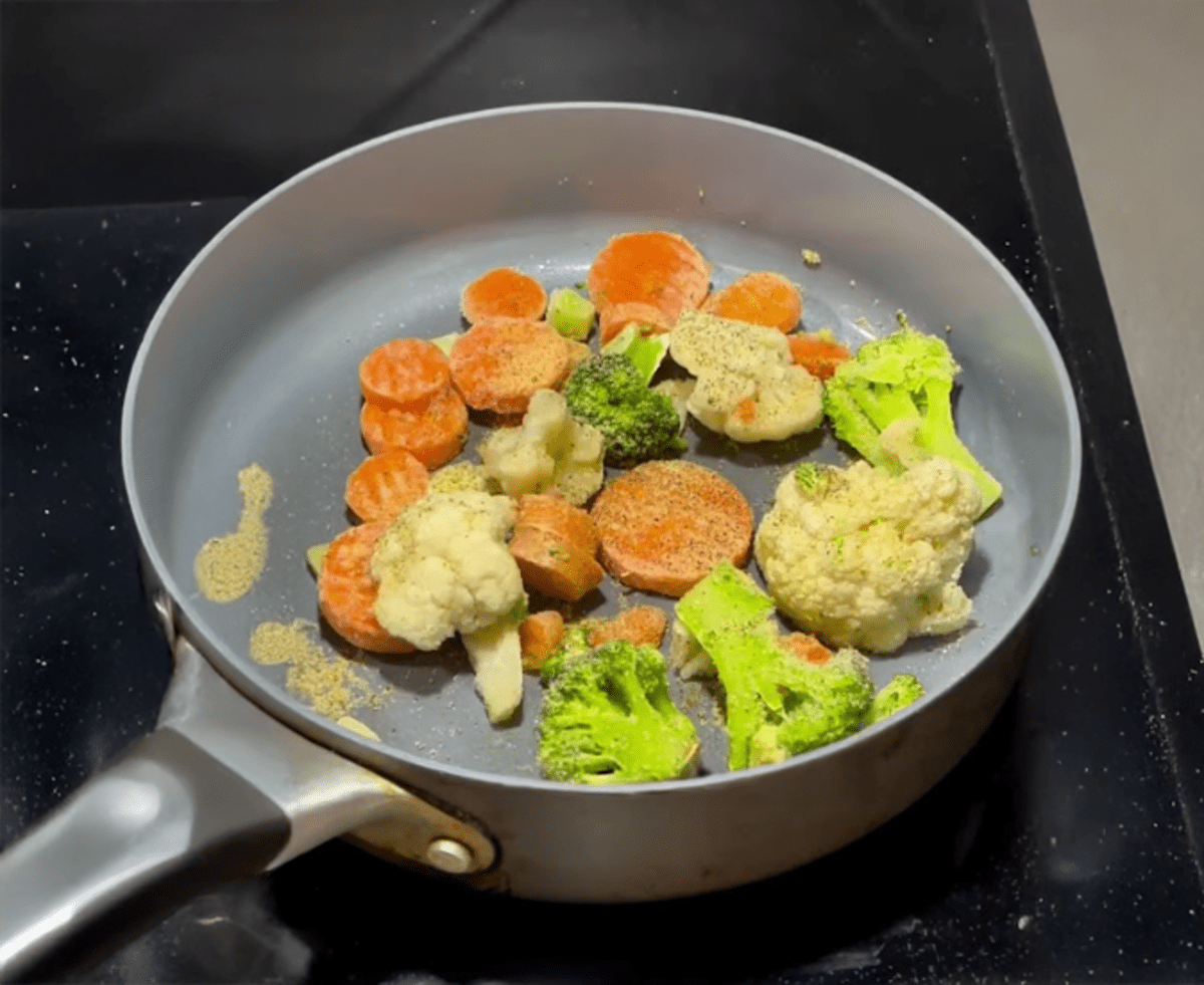Salmon Veggie Rice Bowl