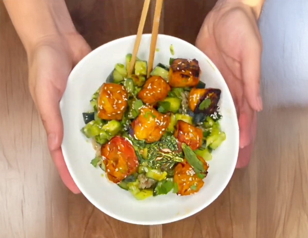 High Protein Salmon Rice Bowls