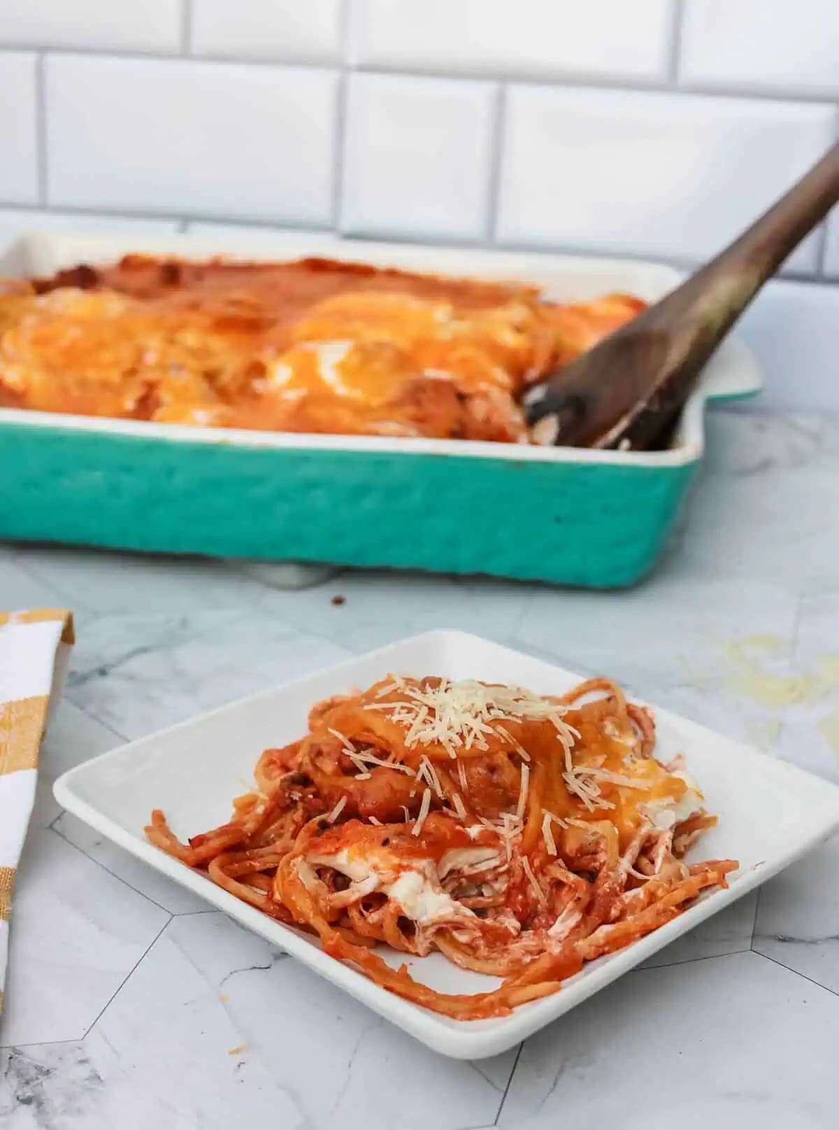 Cheesy Baked Spaghetti