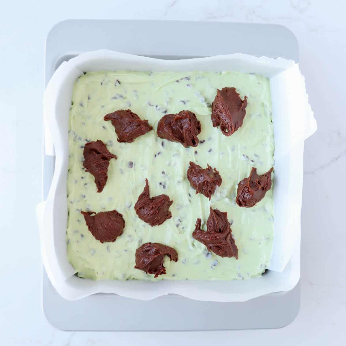 Mint Cream Cheese Brownies