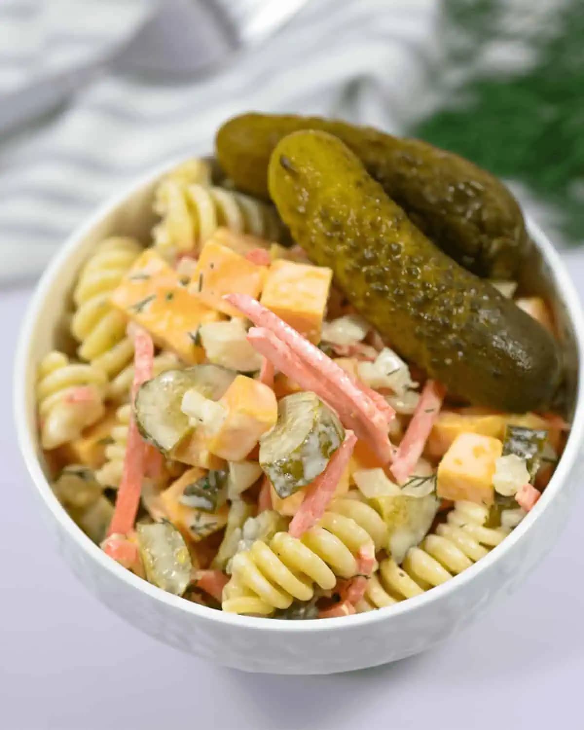 Dill Pickle Noodle Salad