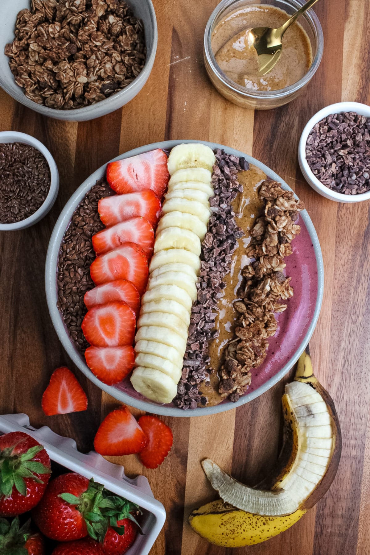 Strawberry Banana Espresso Smoothie Bowl