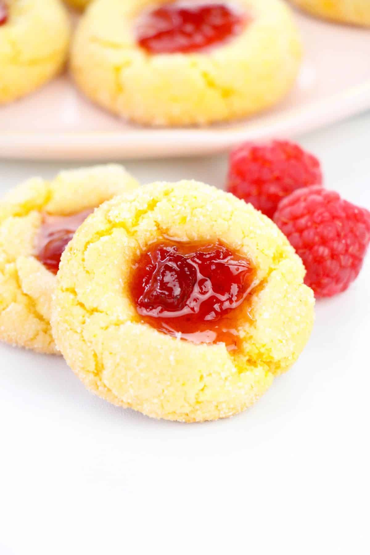 Raspberry Lemon Thumbprint Cookies
