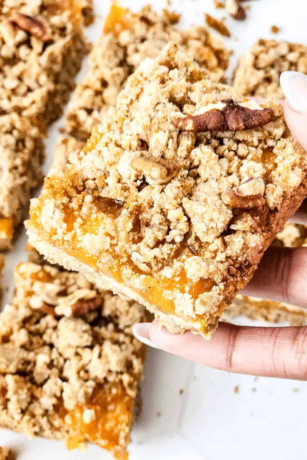 Peach Bars with Crumb Topping