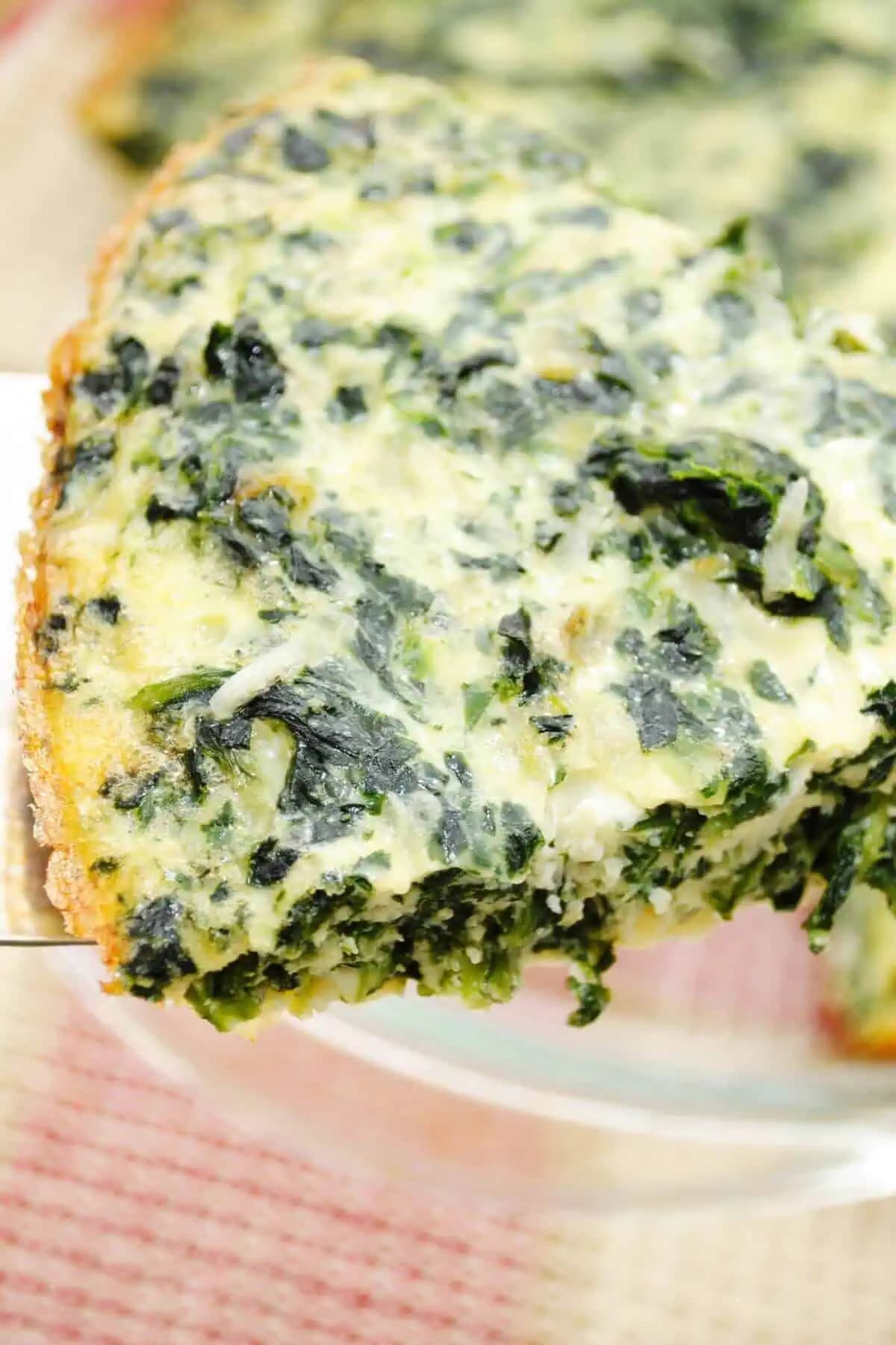 Crustless Spinach Bacon Quiche