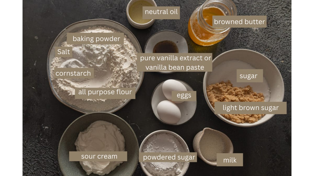 Brown Butter Vanilla Snack Cake