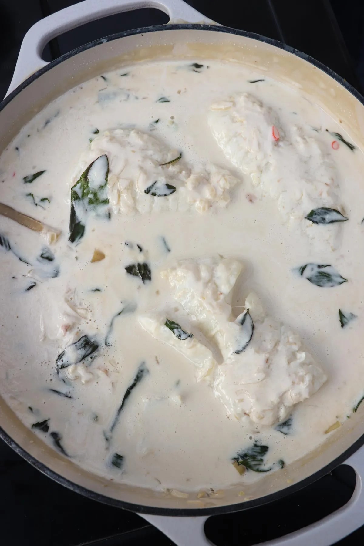 Thai-Inspired Coconut Lemongrass Poached Fish