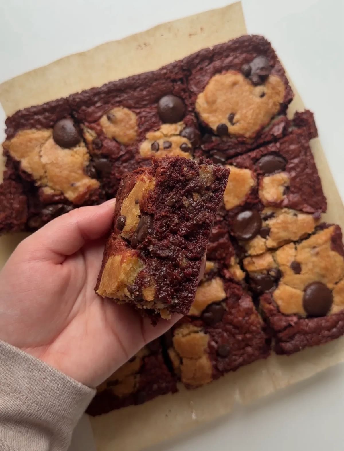 Red Velvet Brookies (Cookie + Brownie)