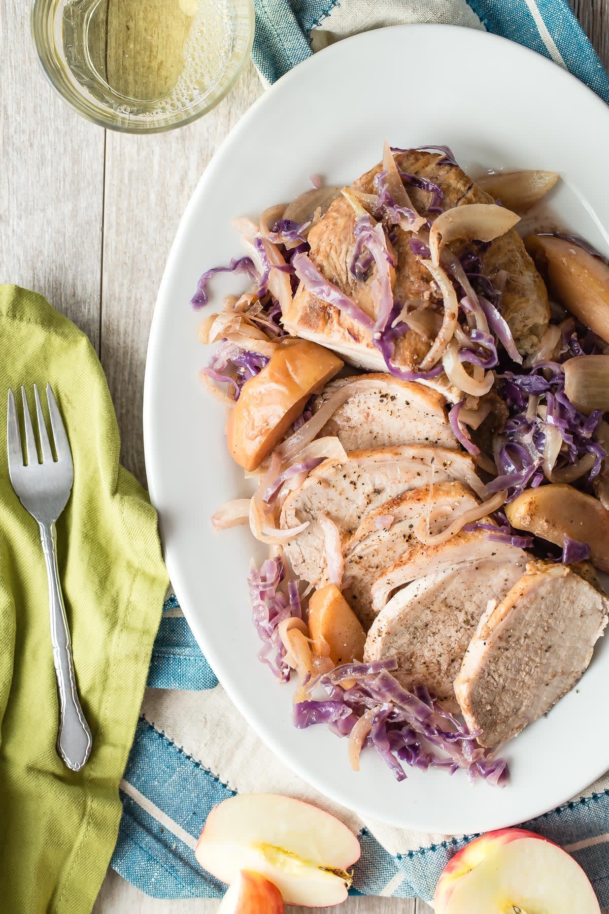 Slow Cooker Pork Roast with Apples and Onions