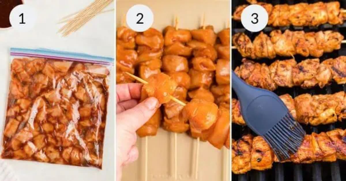 Sticky Chicken on a Stick