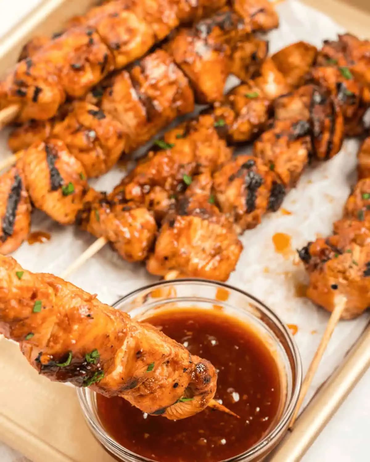 Sticky Chicken on a Stick