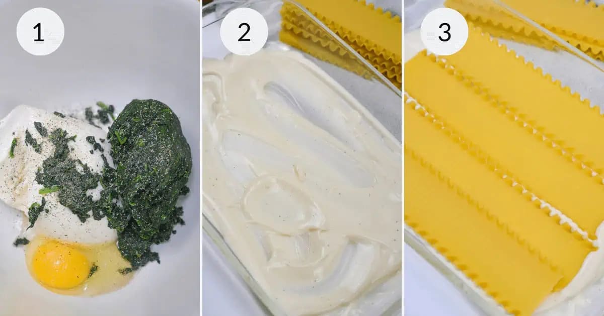 Sausage Vegetable White Sauce Lasagna