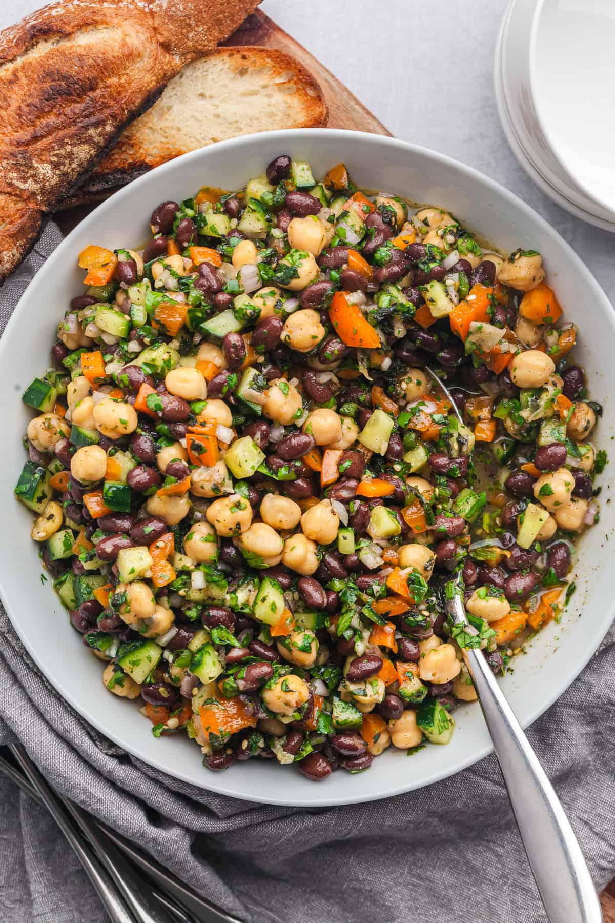 Black Bean and Garbanzo Bean Salad
