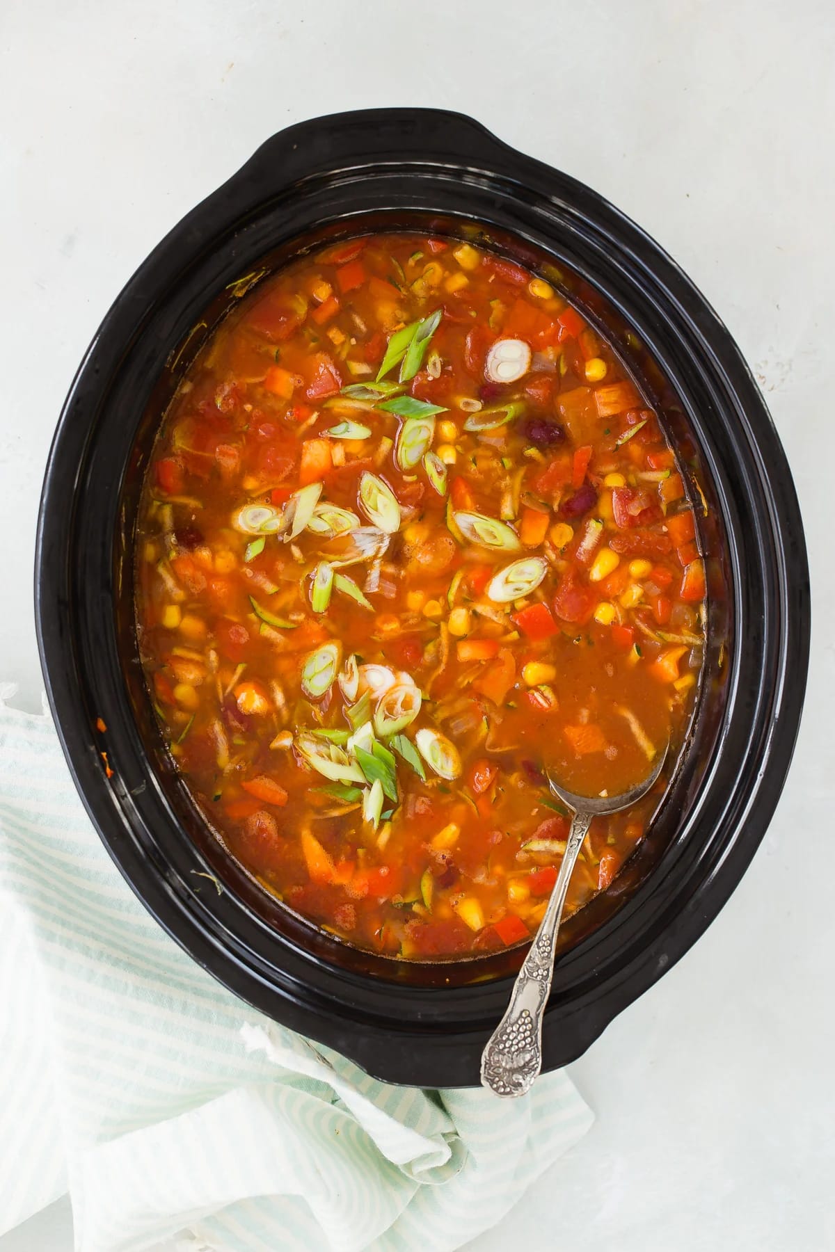 Slow Cooker Mexican Corn and Bean Soup