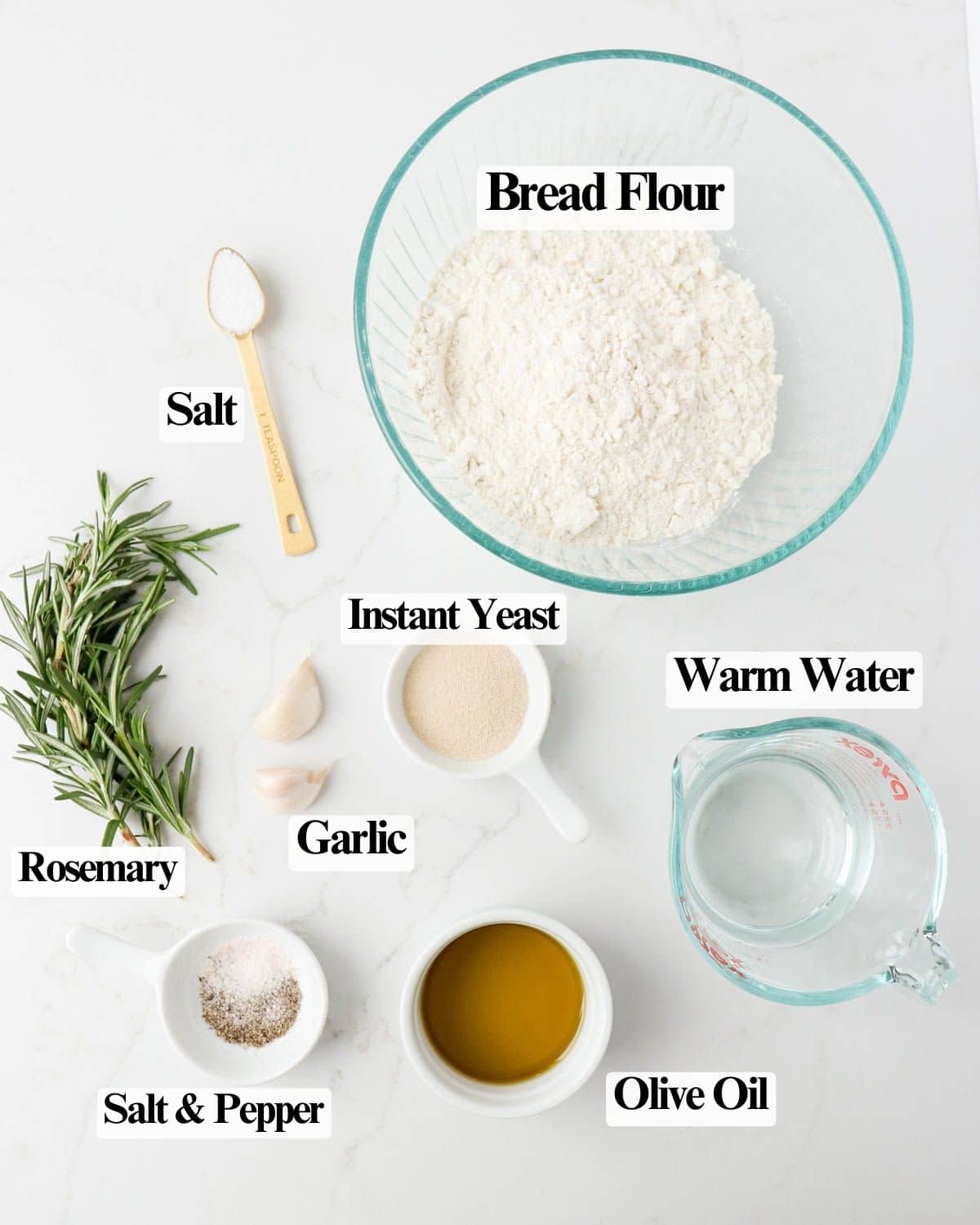 Quick Garlic Rosemary Focaccia Bread