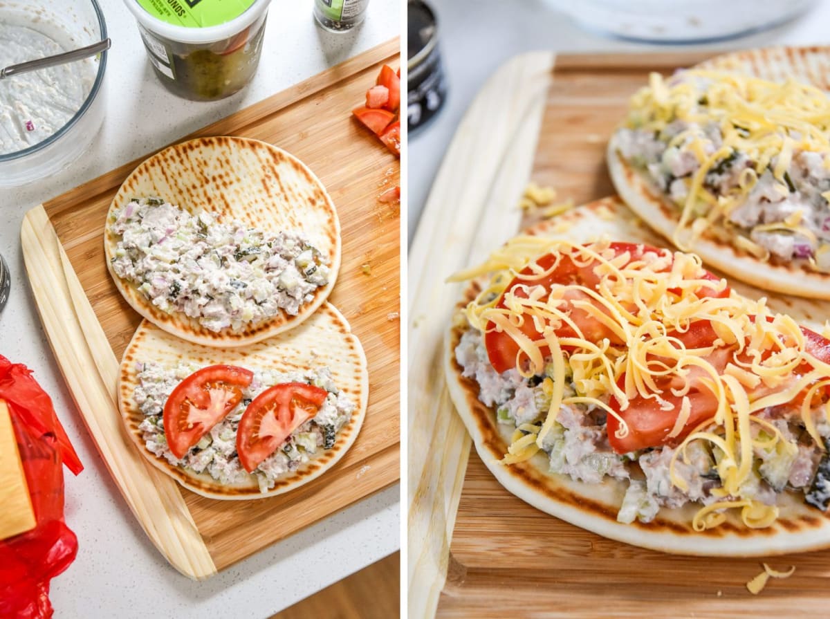 Tuna Melt Pita Sandwiches