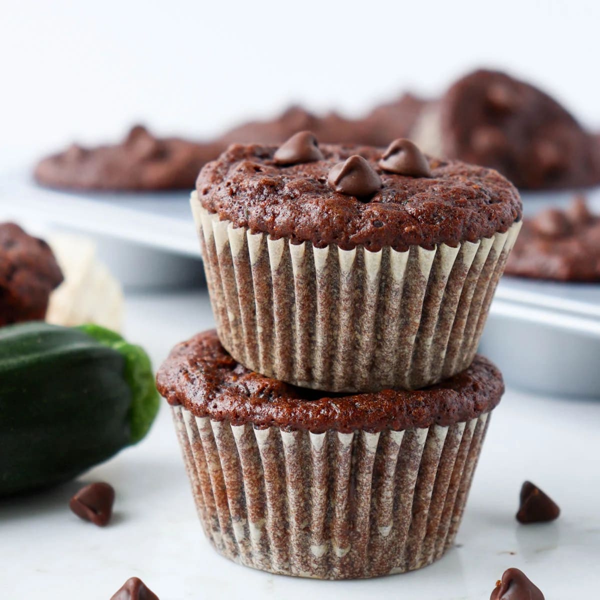 Double Chocolate Zucchini Muffins