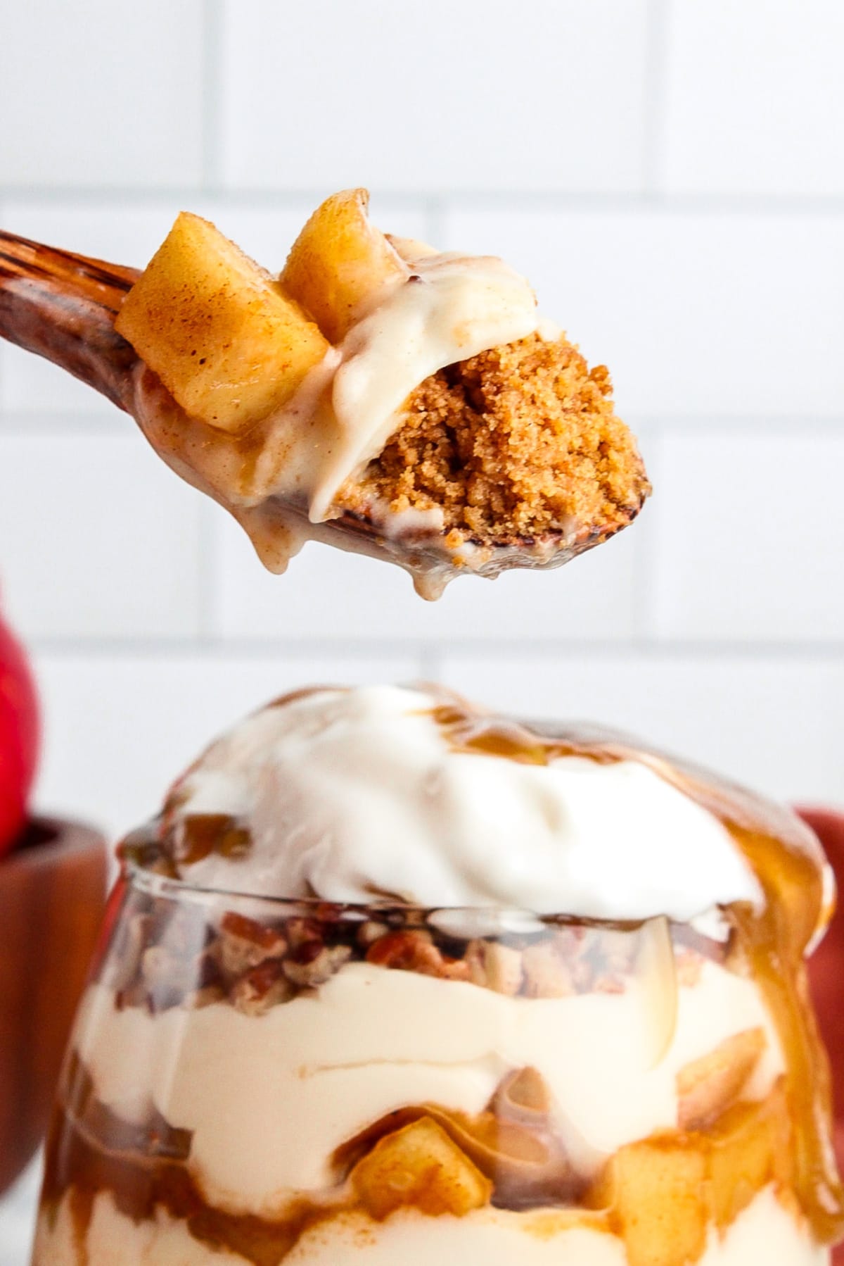 Vegan Caramel Apple Cheesecake Parfaits